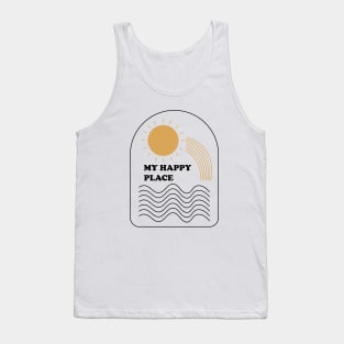 My happy place - retro summer beach vacation vibe Tank Top